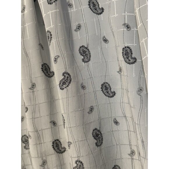 Judy Bond Blouse Paisley Sheer Size 12 Retro 70s 80's Buttons Designer Career - Picture 13 of 14